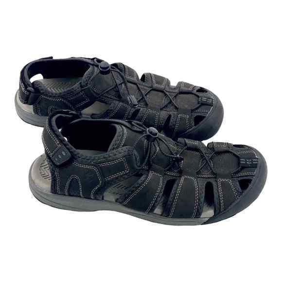 Khombu Outdoor Hiking Walking Sandals Man Made Materials Black Mens‎ Size 12 M - Picture 1 of 9